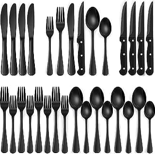Black Silverware Set