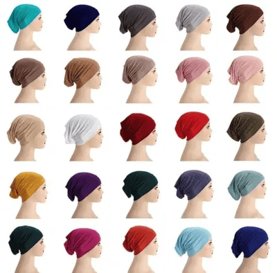 Pack of 16 Tube Hijab Caps - Plain Hijab Caps...